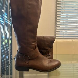 Elegant Brown Over the Knee Boots